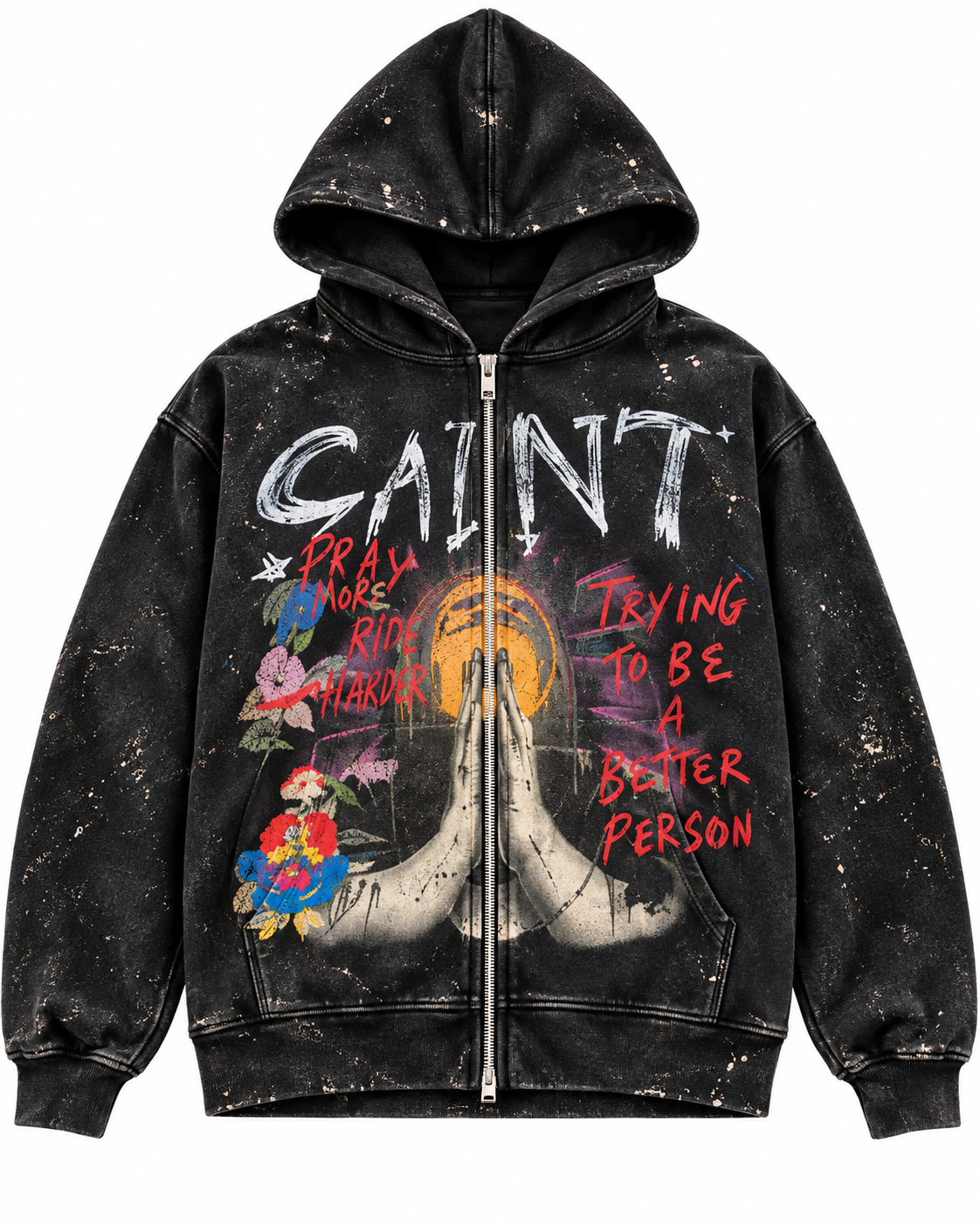 The Saint Prayer Distressed Sweatsuit